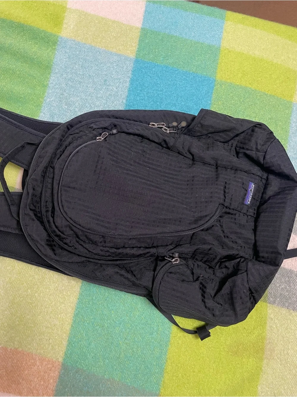 Vintage Patagonia Lightwire Black 25 Backpack Ripstop Hiking Day Time Pack